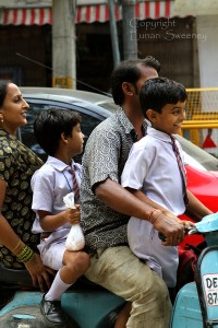 Family transport. Paharganj. Delhi. India